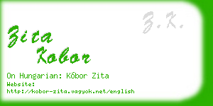zita kobor business card